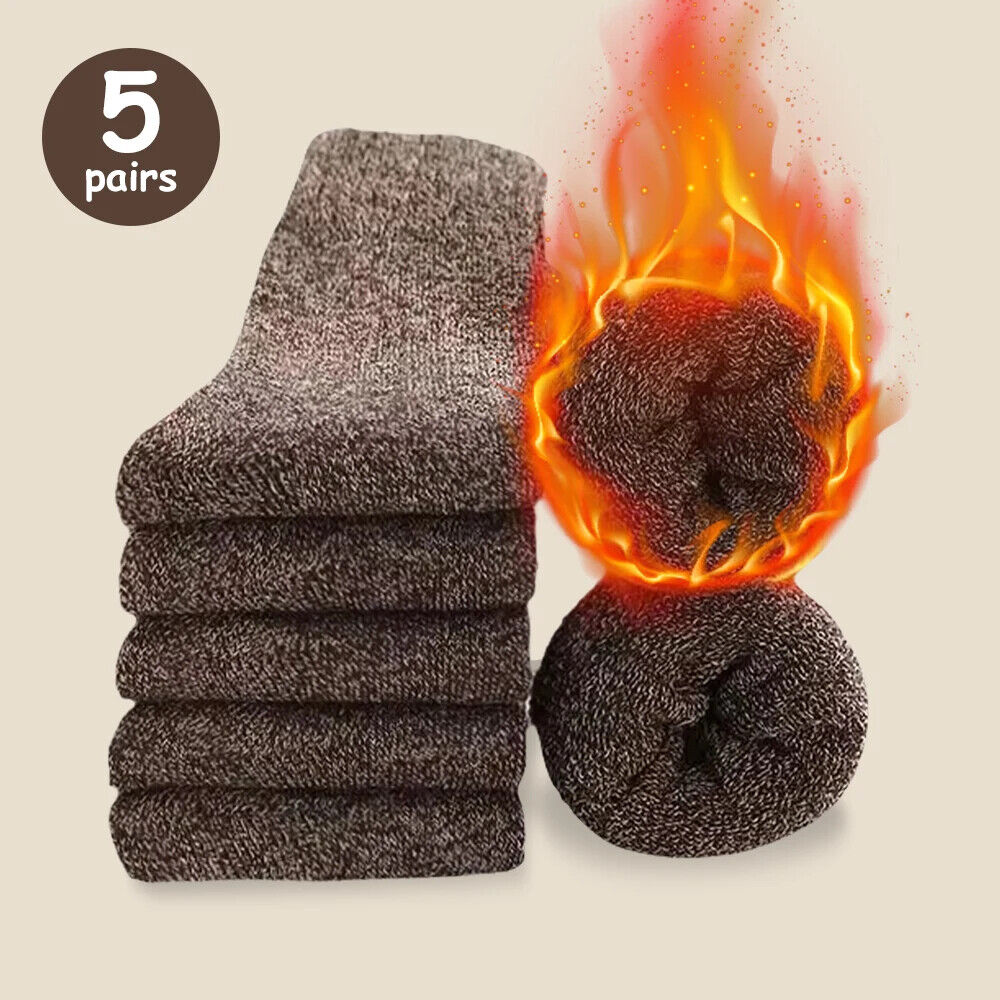HABO Dicke Woll Socken für Männer – Herbst- und Winterstrümpfe, Crew-Socken