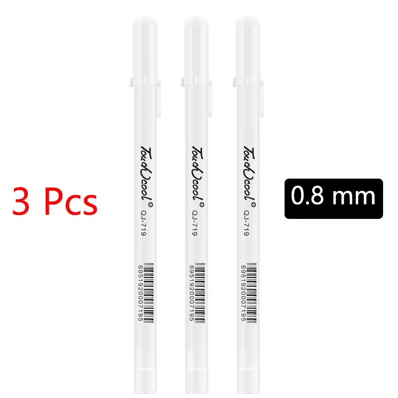 HABO Weiße Markierungsstifte Set – 2,0 mm, Ölig, Wasserdicht, Gelstifte