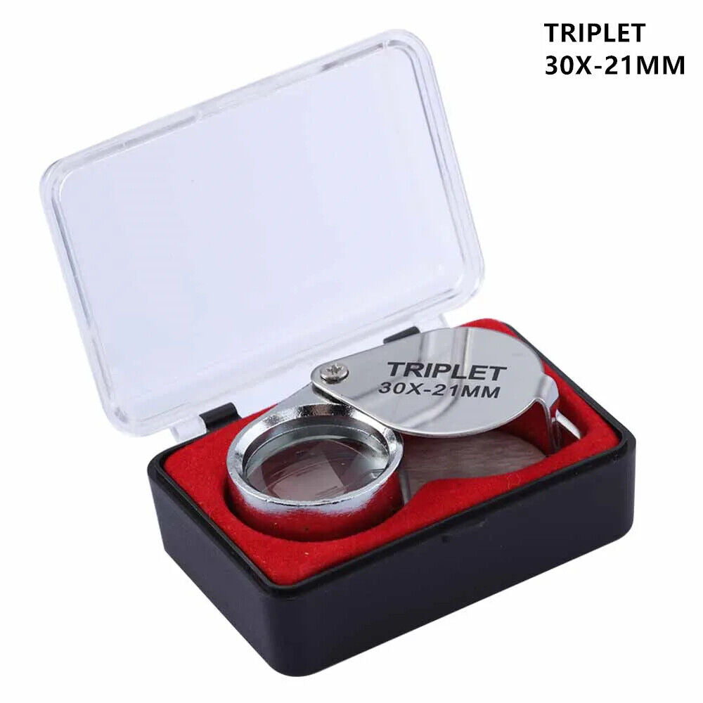 HABO Taschenlupe Faltbar für Schmuck – Triplett Lupe für Detailansicht