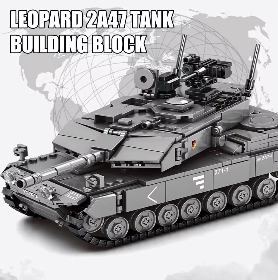 HABO Baustein Set Panzer Fahrzeug Armee Bausteine Leopard 2A7 Figur Bausteine