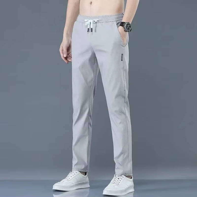 HABO Dünne Sommer-Freizeithose für Herren – Trendige Hose aus Eisseide