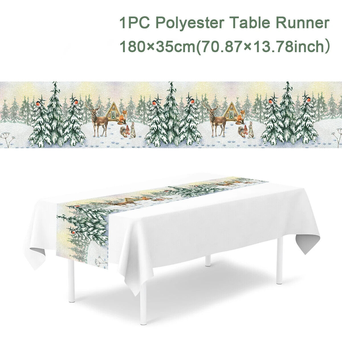 Tischdecke Weihnachten Tisch Läufer Dekoration Christmas Tischbezug Tischdeko