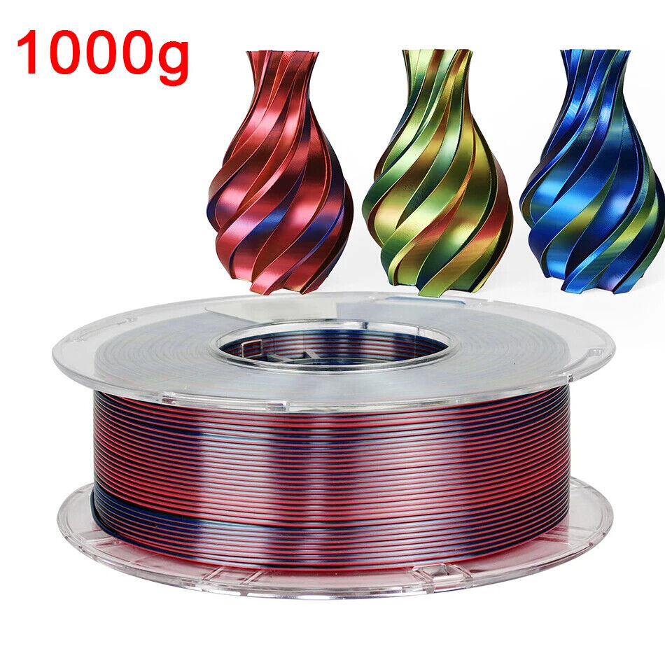 3D Drucker Filament PLA 1,75 Mm dreifarbig Filament Kunststoffmaterial Glänzend