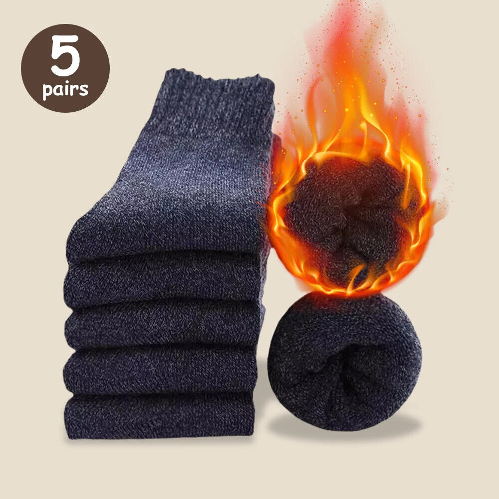 HABO Dicke Woll Socken für Männer – Herbst- und Winterstrümpfe, Crew-Socken