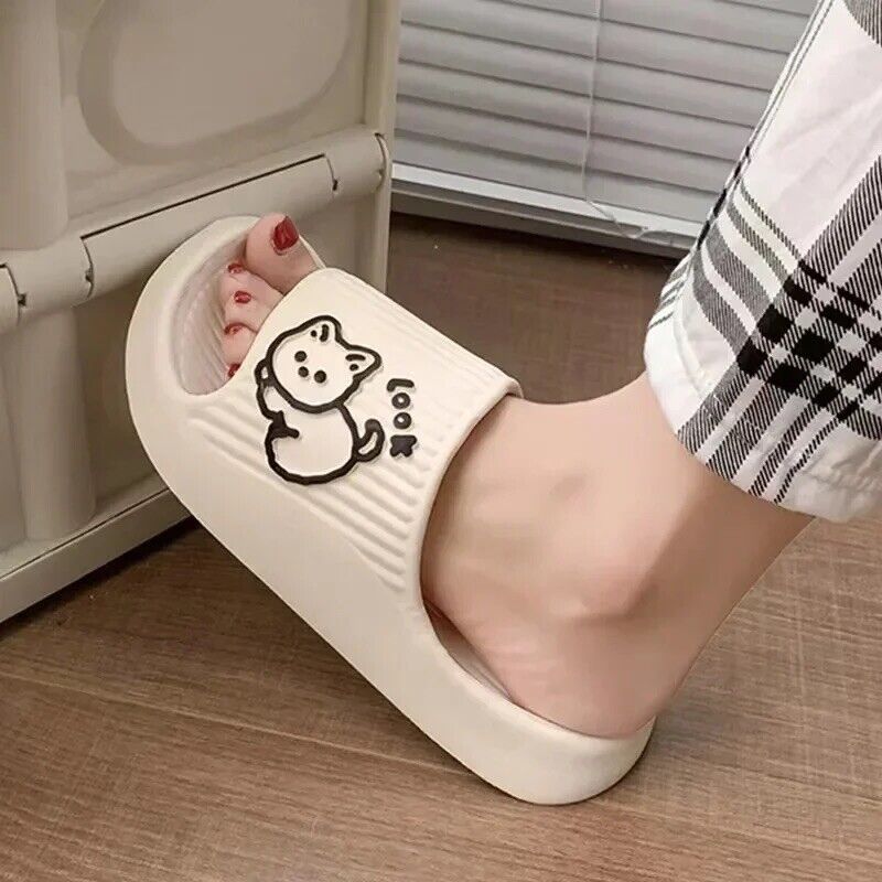 HABO Katze Hausschuhe Damen Badeschuhe Süß Strand Flip Flop Koreanisch Latschen