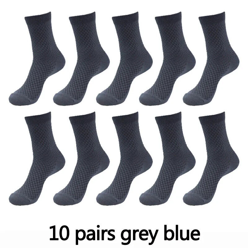 10 Paar Herren Socken Bambusfaser Atmungsaktiv Lang Business Casual Gr. 38-46