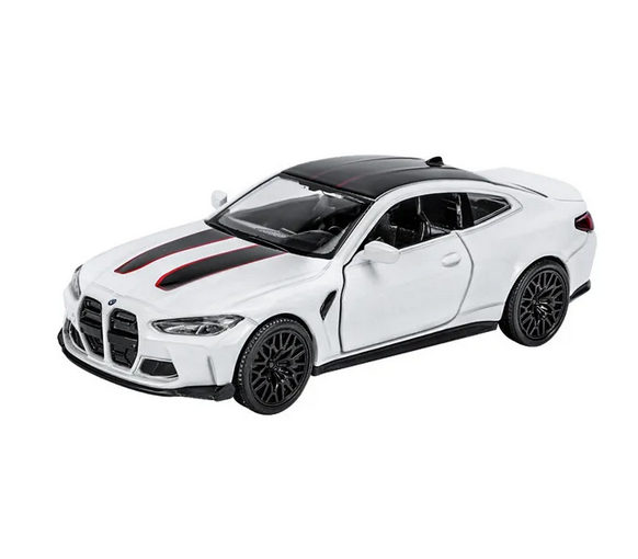 BMW M4 CSL 1:36 Modell Spielzeug Sammler Metall Auto Kinder Weiß Grau Rot