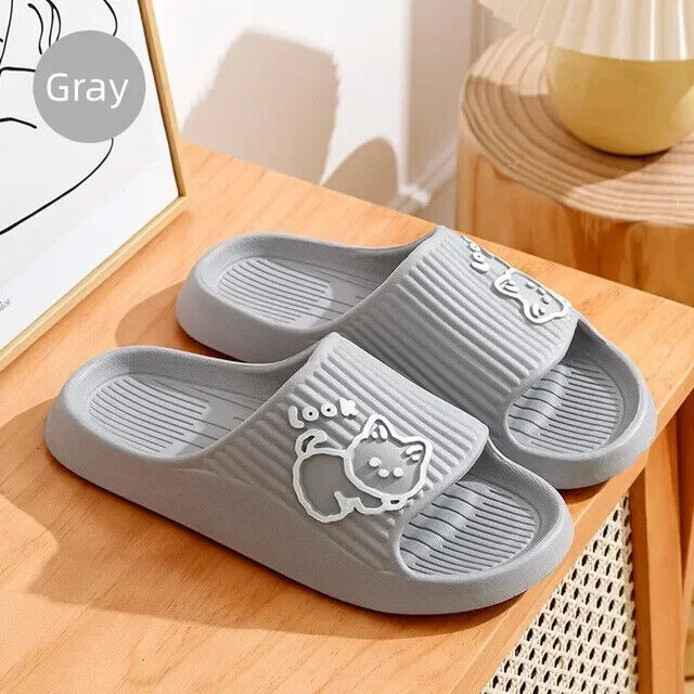 HABO Katze Hausschuhe Damen Badeschuhe Süß Strand Flip Flop Koreanisch Latschen