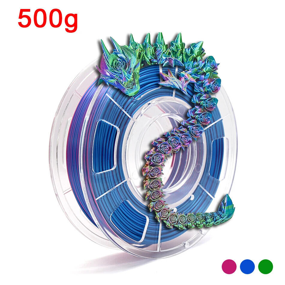 3D Drucker Filament PLA 1,75 Mm dreifarbig Filament Kunststoffmaterial Glänzend