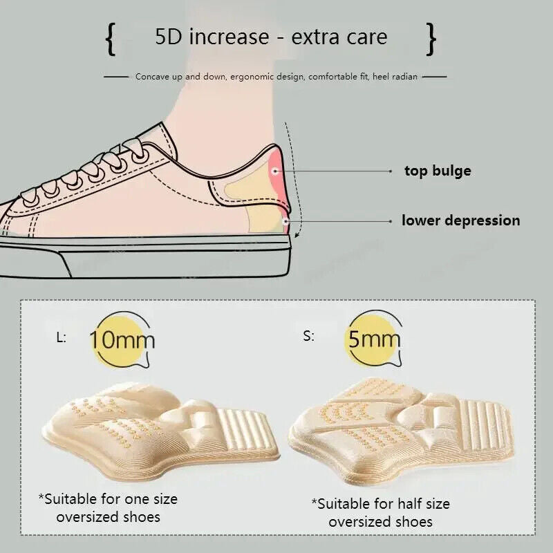 HABO Fersenaufkleber & Fersenschutz – Sneaker Einlegesohlen, Schrumpfende Größe