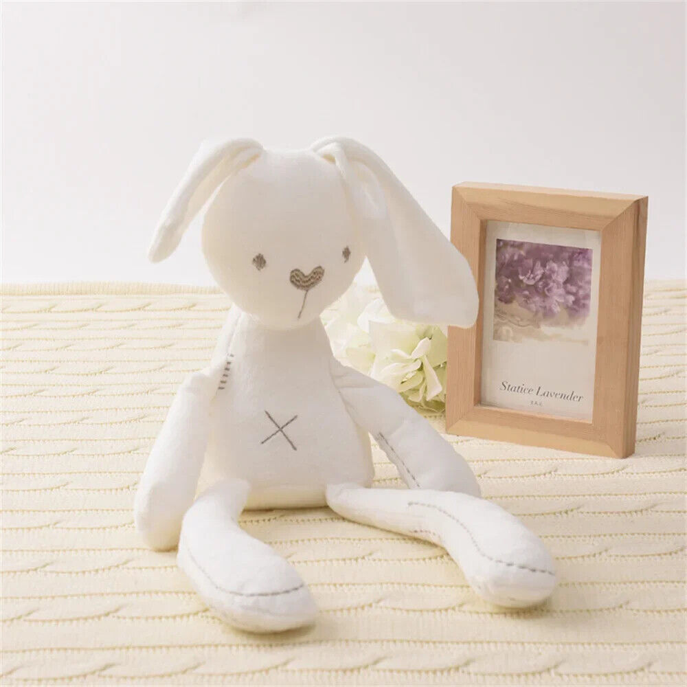 Kaninchen kuscheltier Plüschtier hase weiß Pink für Kinder zum Schlafen 42cm