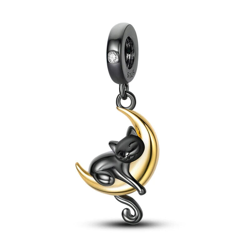 HABO TiereSerie Charms Silber – Hund, Katze Perlen für Pandora Armband Anhänger
