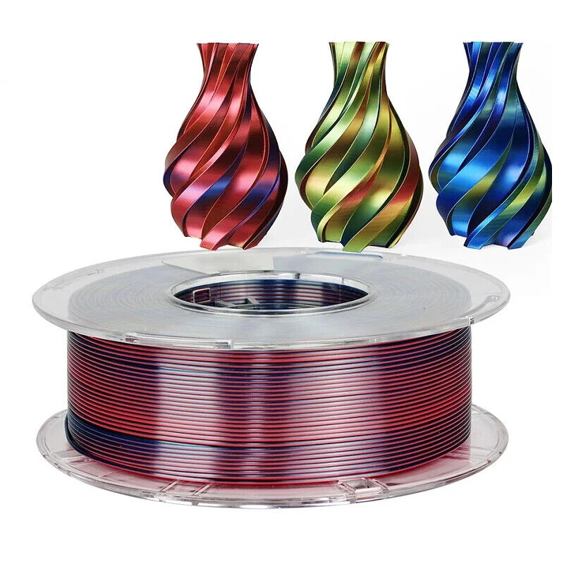 3D Drucker Filament PLA 1,75 Mm dreifarbig Filament Kunststoffmaterial Glänzend