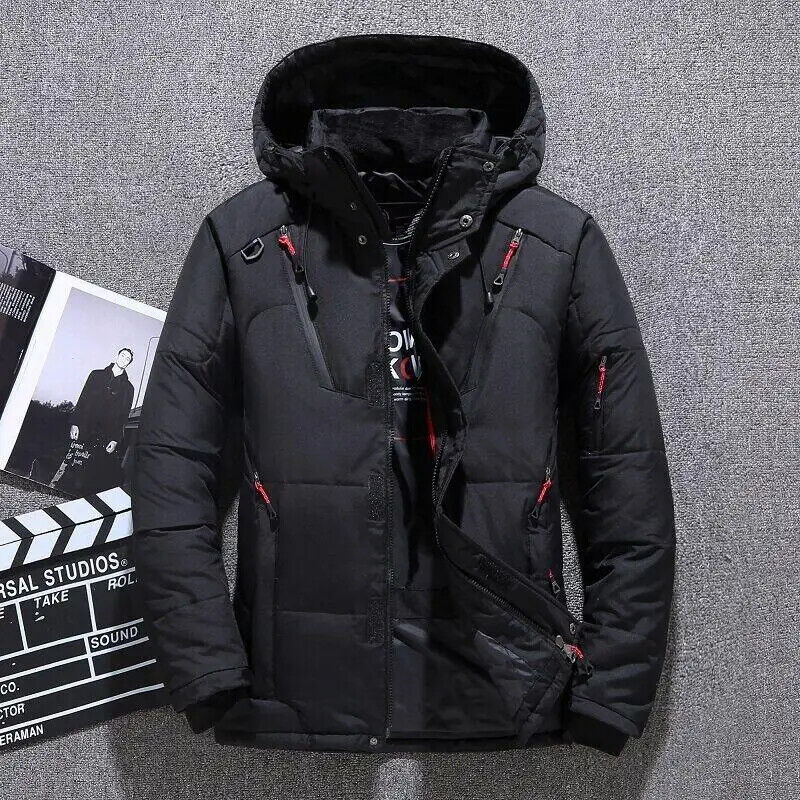 HABO Winterjacke Parka Mantel Männer dick Mit Kapuze Daunen Jacke Casual