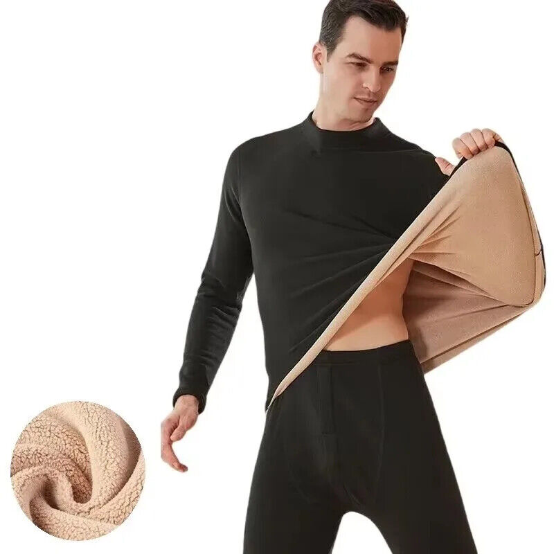 HABO Thermo Unterwäsche für Männer – 2 Stück Set, Mock-Neck, Unterhosen & hemden