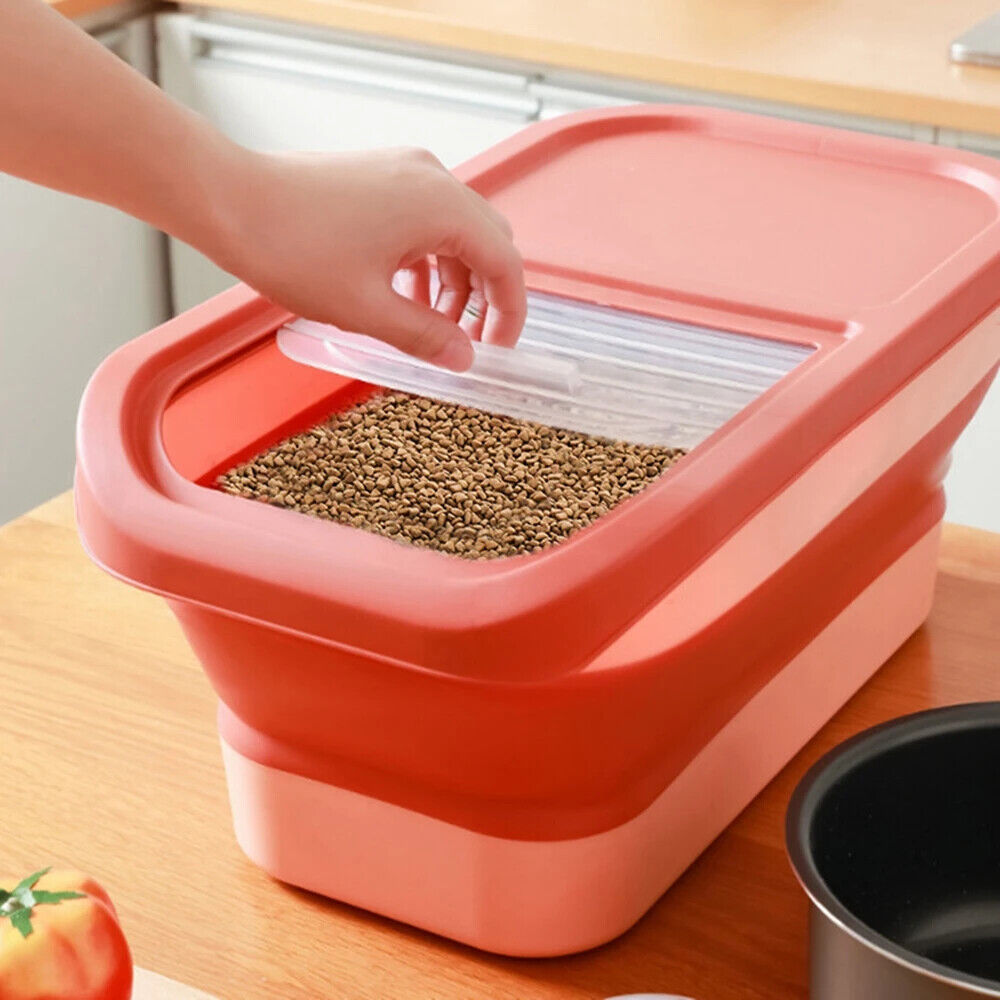 HABO Zusammenklappbarer Katzen- und Hundefutter Vorratsbehälter Aufbewahrungsbox
