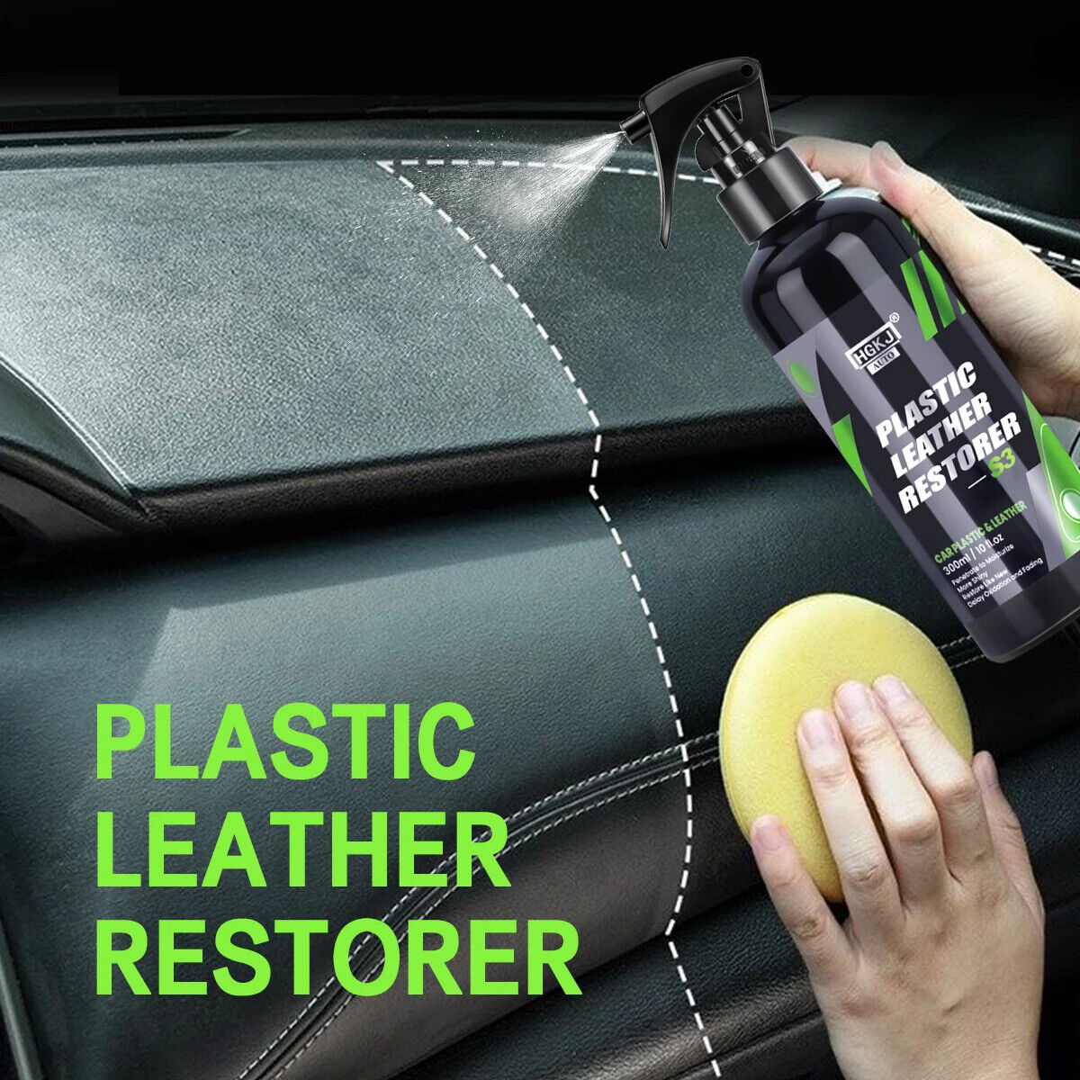 HABO Autokunststoff Leder Restaurator Spray – Polish & Reiniger für mehr Glanz