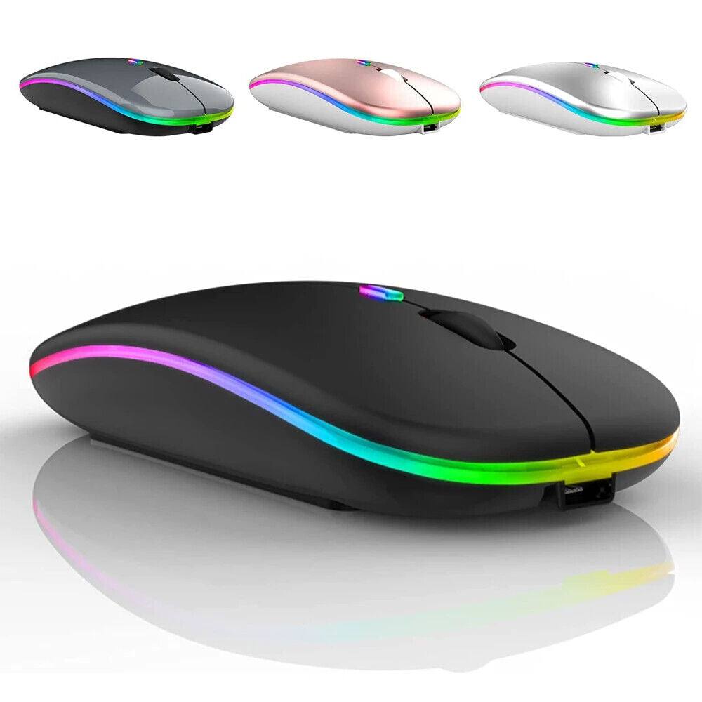 Wireless Office Gaming Maus hochwertig RGB Drahtlose Maus Aufladbar Bluetooth