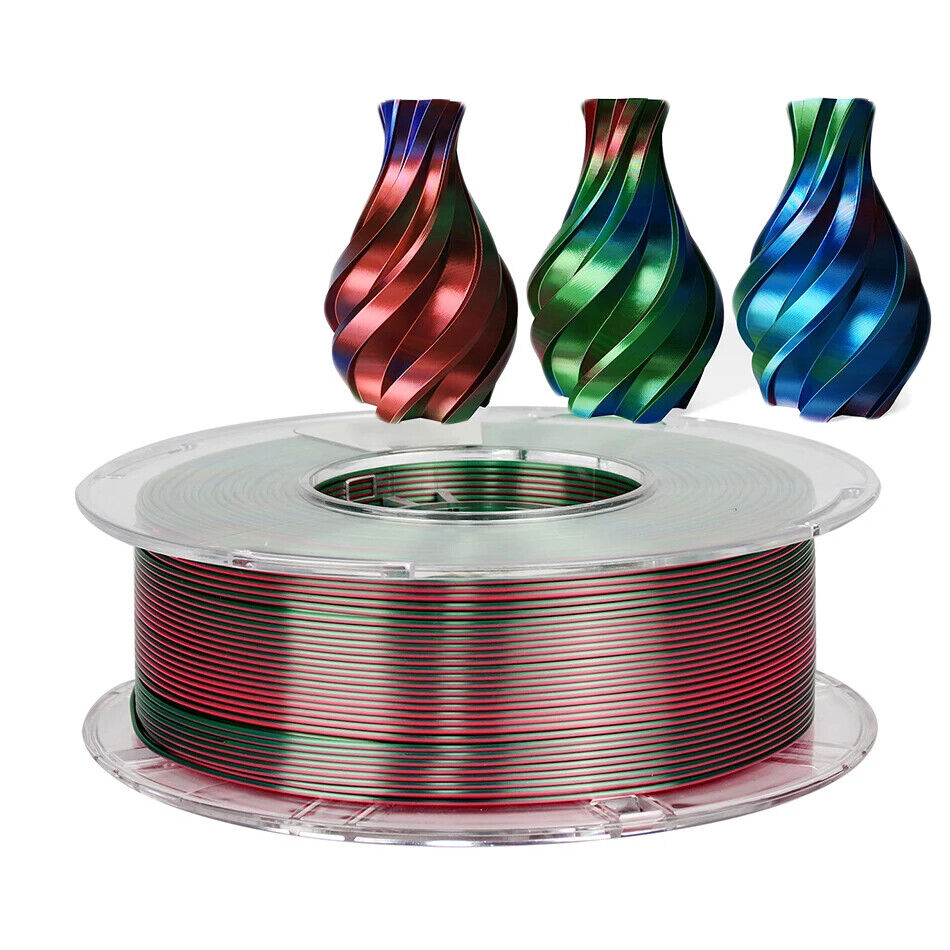 3D Drucker Filament PLA 1,75 Mm dreifarbig Filament Kunststoffmaterial Glänzend