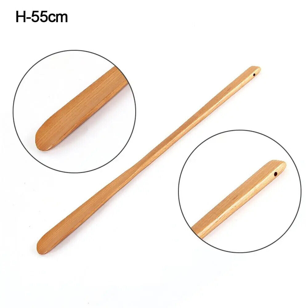 HABO Tragbarer Holz Schuhanzieher Hängeschlaufe, für Senioren und Schwangere