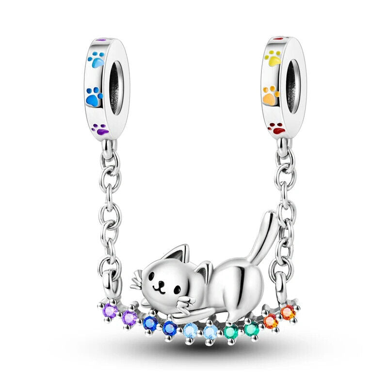 HABO TiereSerie Charms Silber – Hund, Katze Perlen für Pandora Armband Anhänger