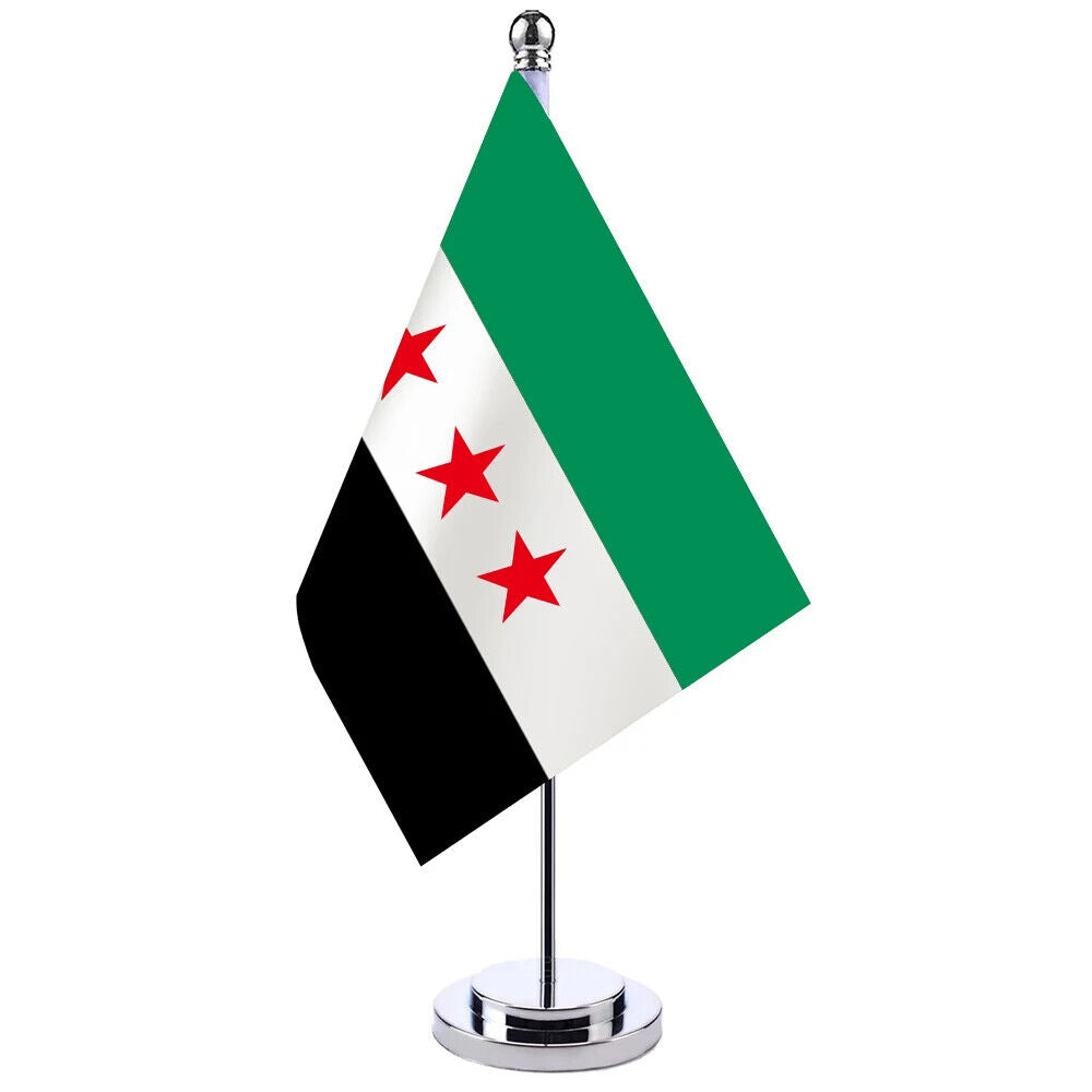 HABO Syrien Neue Flagge Republik Schal Fahne Wimpel Grün Drei Sterne