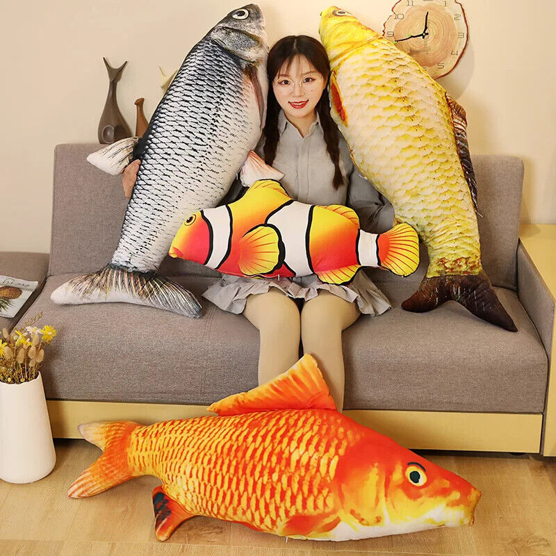 HABO Fisch Kuscheltier Goldfisch Nemo Angler Geschenk Plüschtier Riesig Stofftie