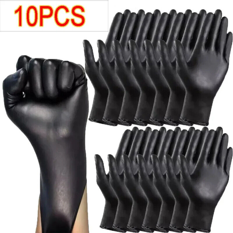 HABO Schwarze Einweg-Nitrilhandschuhe Latexfrei, Wasserdicht und Langlebig