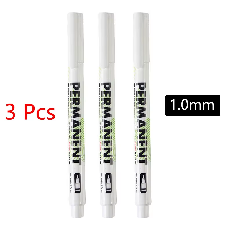 HABO Weiße Markierungsstifte Set – 2,0 mm, Ölig, Wasserdicht, Gelstifte