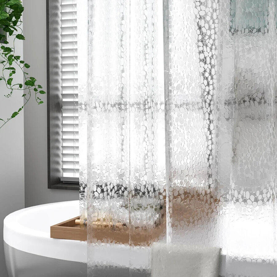HABO Duschvorhang Mit Glitzer Stein Effekt Undurchsichtig Bad Dusche Badewanne