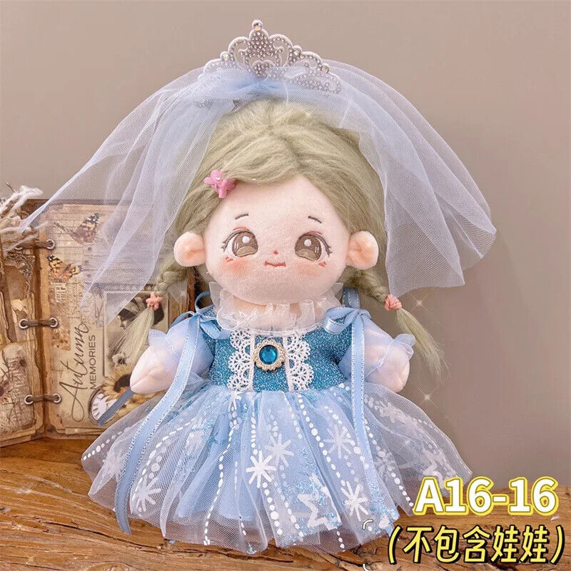 Prinzessinnenkleid für 20 cm Idol-Puppen – Zubehör für Super-Star-Plüschpuppen