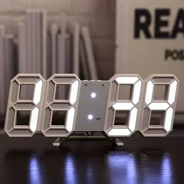 3D Digitale Wanduhr Dekoration Glow Leucht Elektronische Uhr Wohnzimmer LED Uhr