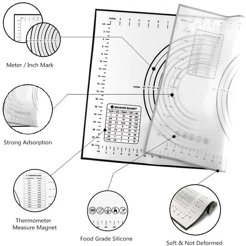 HABO Fiberglas-Silikon-Backmatte, Antihaftbeschichtete Oberfläche Kochen Gebäck