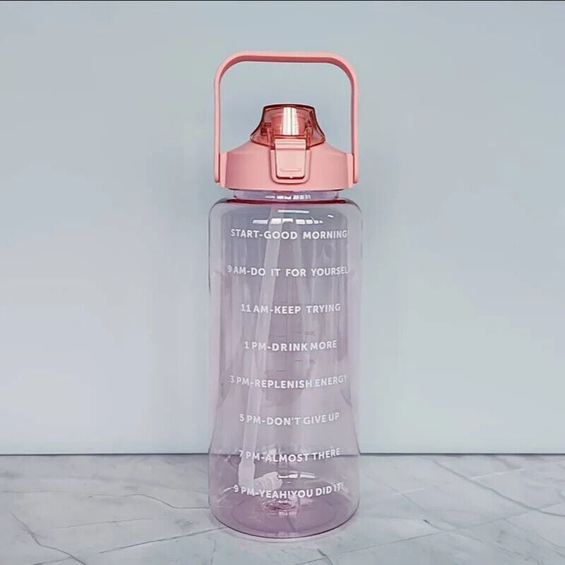 HABO Tragbare Wasserflasche mit Fassungsvermögen Zeitmarkierung Ideal für Reisen