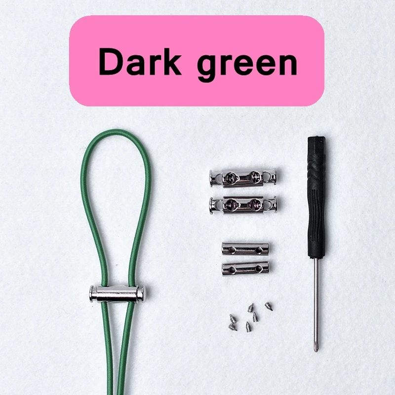 1 Paar Elastische Schnalle Schnürsenkel Kein Schnüren Schnürsenkel Metall Lock-
