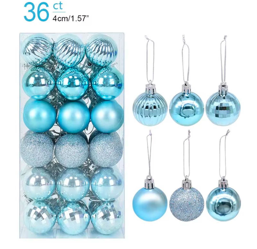 Weihnachtskugeln Christbaumkugeln Schmuck Wihnachten Baum Dekoration 36 Stück