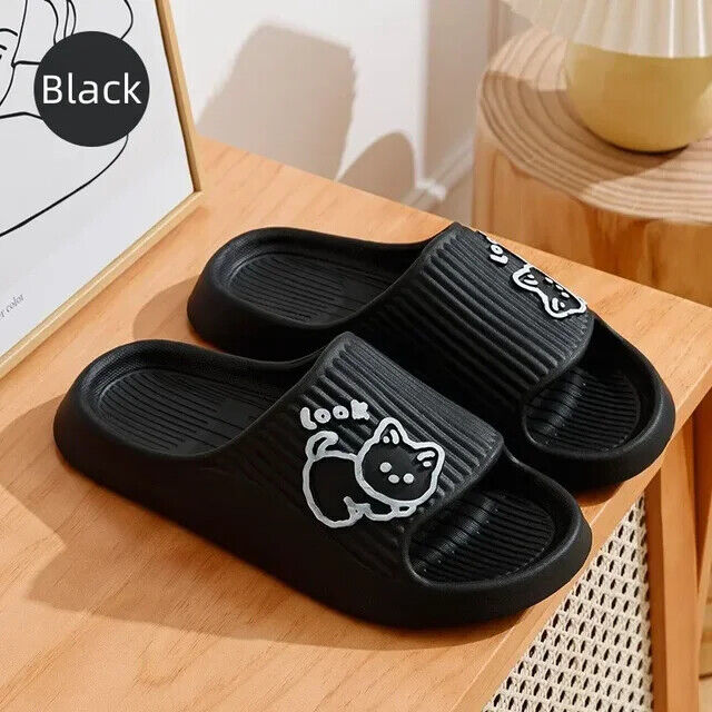 HABO Katze Hausschuhe Damen Badeschuhe Süß Strand Flip Flop Koreanisch Latschen