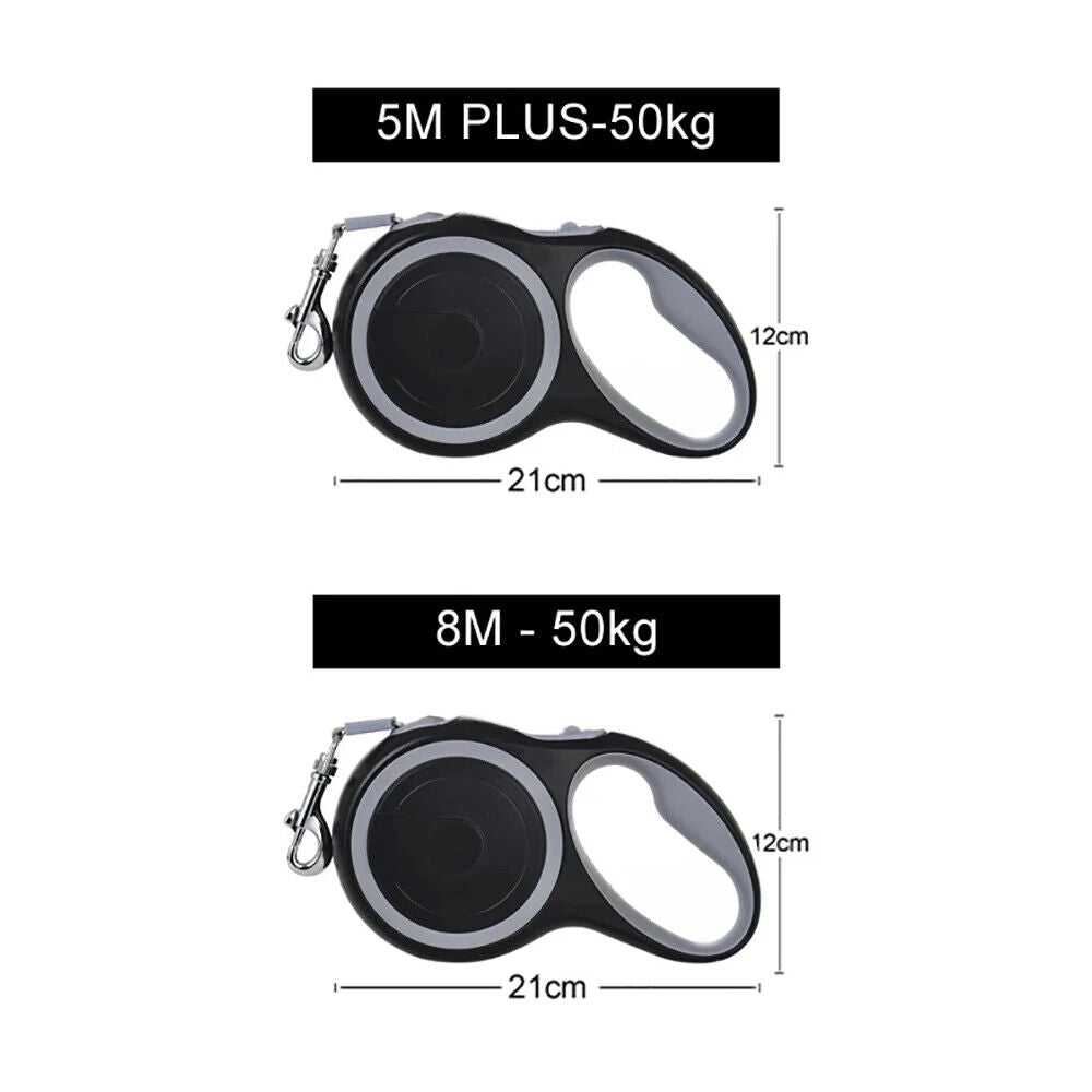 HABO Einziehbare Hundeleine 3m 5m 8m Roulette-Halsband für Hunde Strapazierfähig