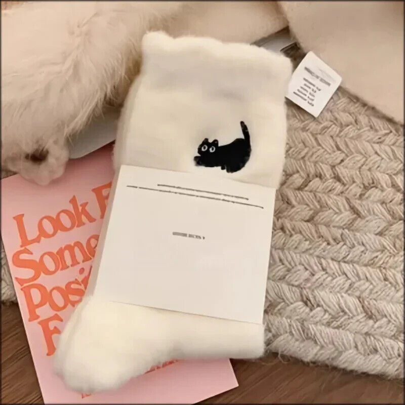 3 Paar Premium Katzen Socken Weiche Plüsch Socken sehr warm Winter flauschig