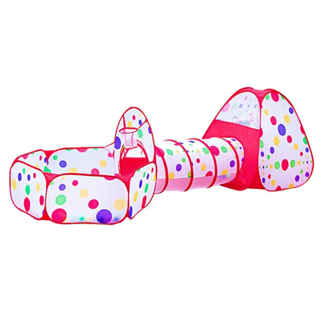 HABO Baby Ball Becken Spiele Zelt Laufstall Kinder Spieltunnel Bällebad Rosa Bla