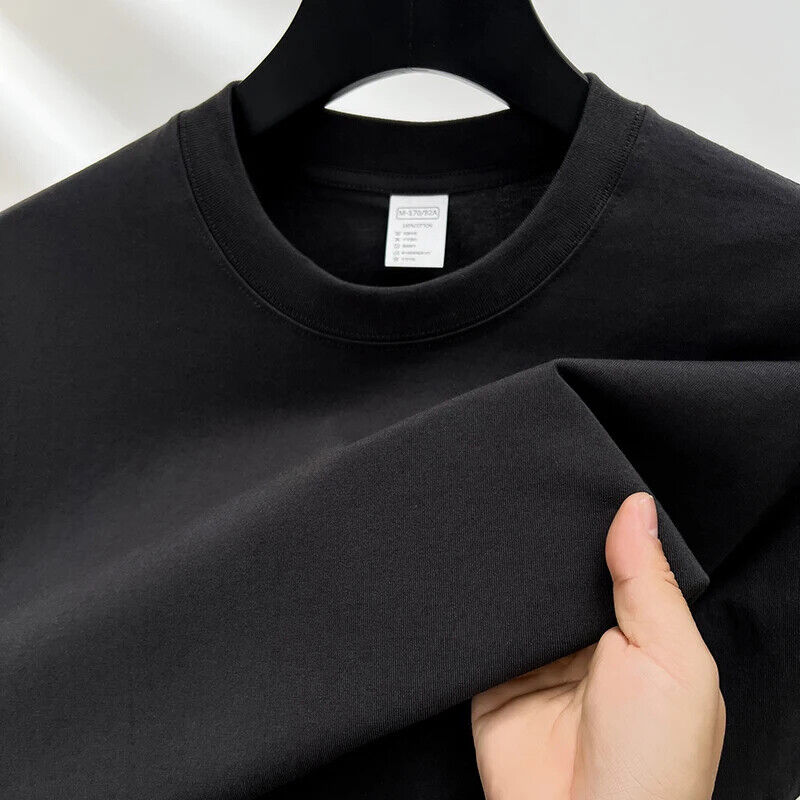 HABO Baumwolle Herren T-Shirt – Sommer High-End Marke Rundhals , Atmungsaktiv