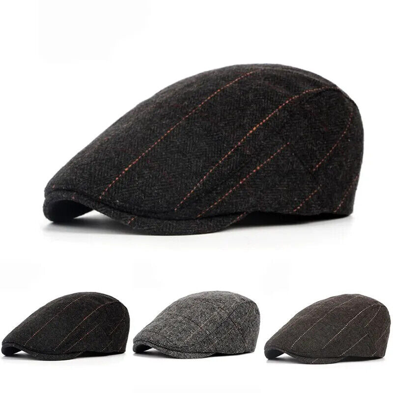 Schiebermütze Retro Peaky Blinders Britisch Baskenmütze Schwarz Grau Braun
