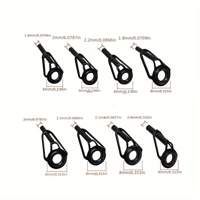 HABO Top Spitze Guide für Spinning- und Casting-Angelruten Edelstahl-Rahmen