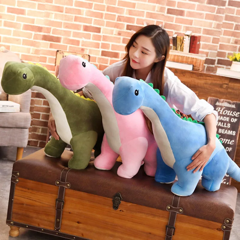 50/80Cm Kuschel Igen Dinosaurier Tany Stropheus Stofftier Plüsch Dino Blau/Grün/