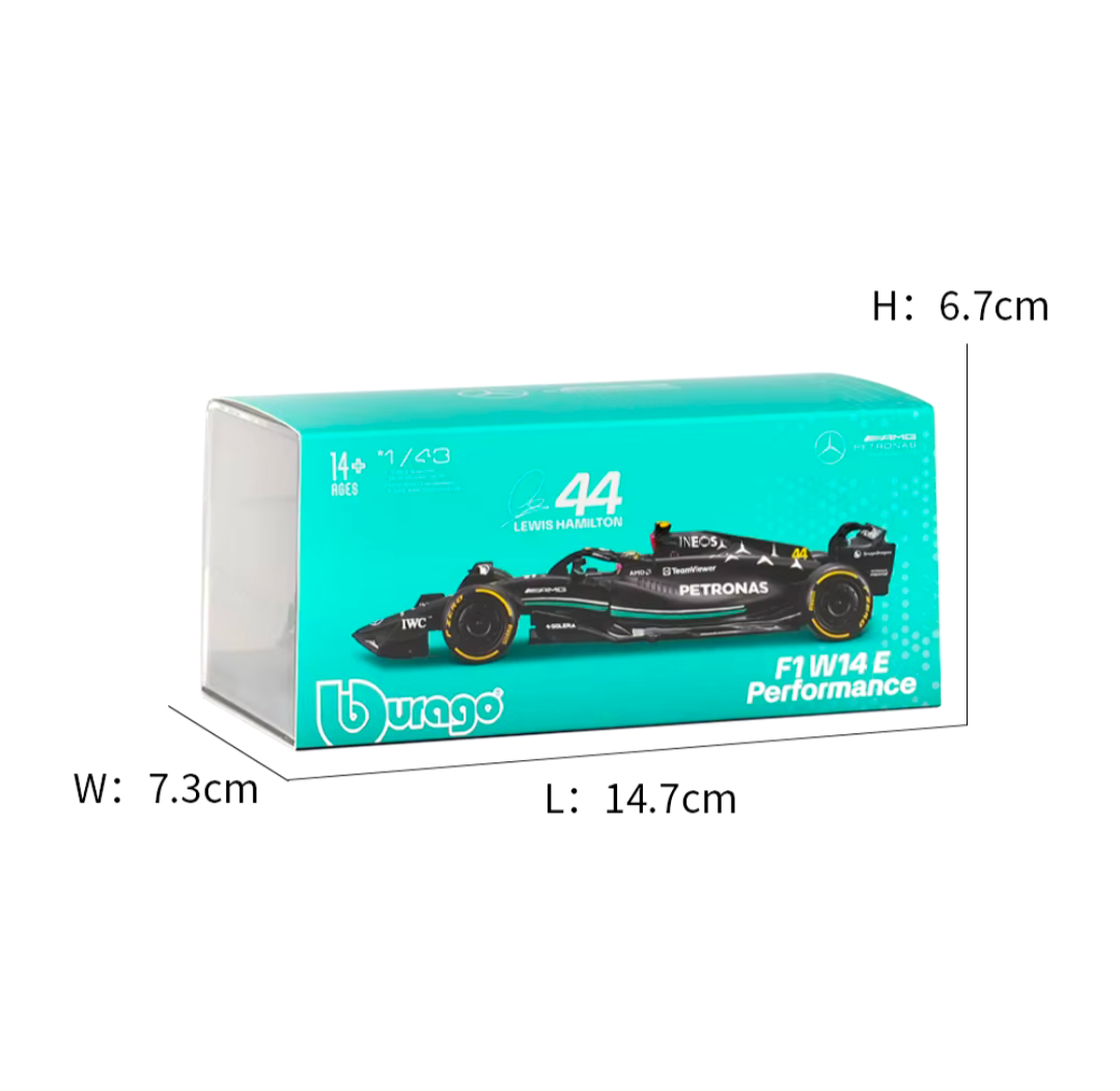 Mercedes AMG 2023 W14 E 1:43 Modell Detailgetreu Auto Modell Car Formel 1