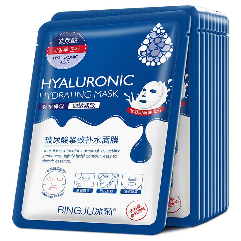 Korean Skincare Hyaluronsäure Kollagen Gesicht Maske Hautpflege 20 Stücke