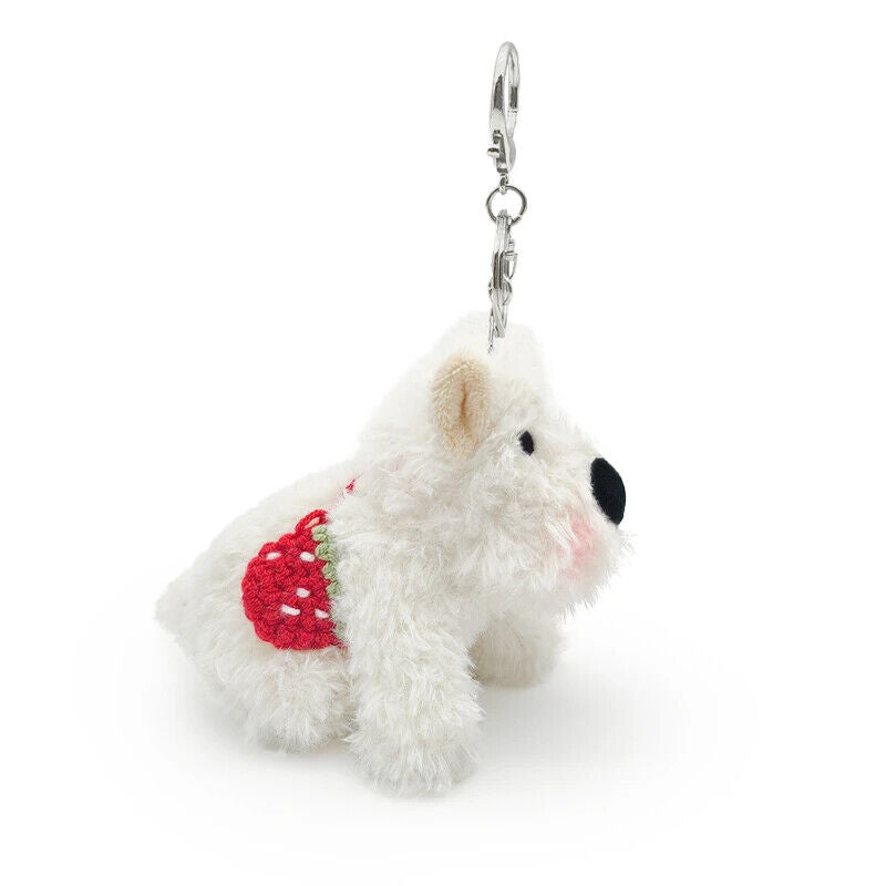 Kawaii 10 cm Plüsch Welpen Spielzeug – Niedlicher weißer Hunde-Anhänger