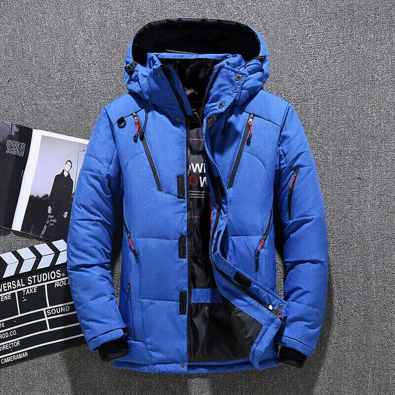 HABO Winterjacke Parka Mantel Männer dick Mit Kapuze Daunen Jacke Casual