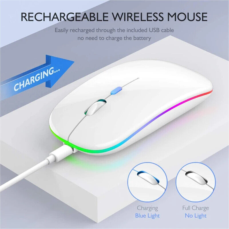 Wireless Office Gaming Maus hochwertig RGB Drahtlose Maus Aufladbar Bluetooth