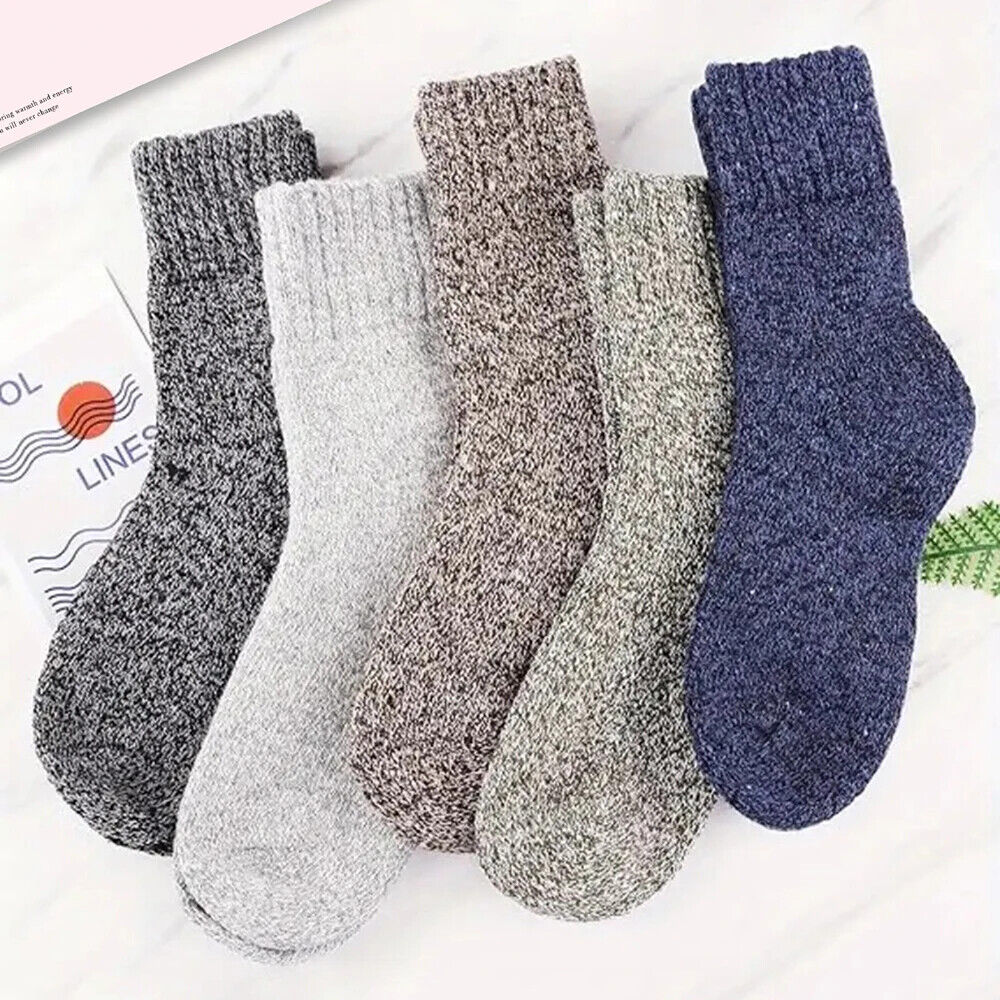HABO Dicke Woll Socken für Männer – Herbst- und Winterstrümpfe, Crew-Socken
